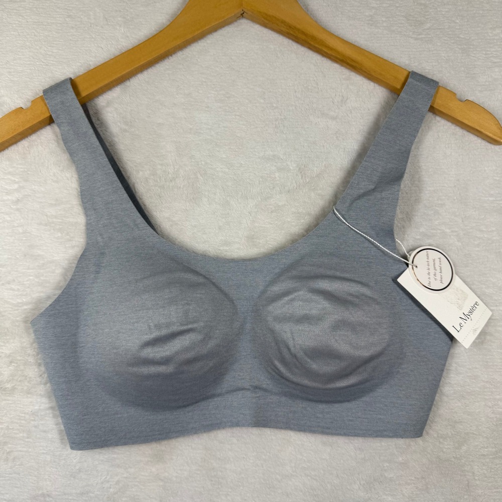 Le Mystere Smooth Shape Wireless Bra 7312 Heather Grey Small NWT